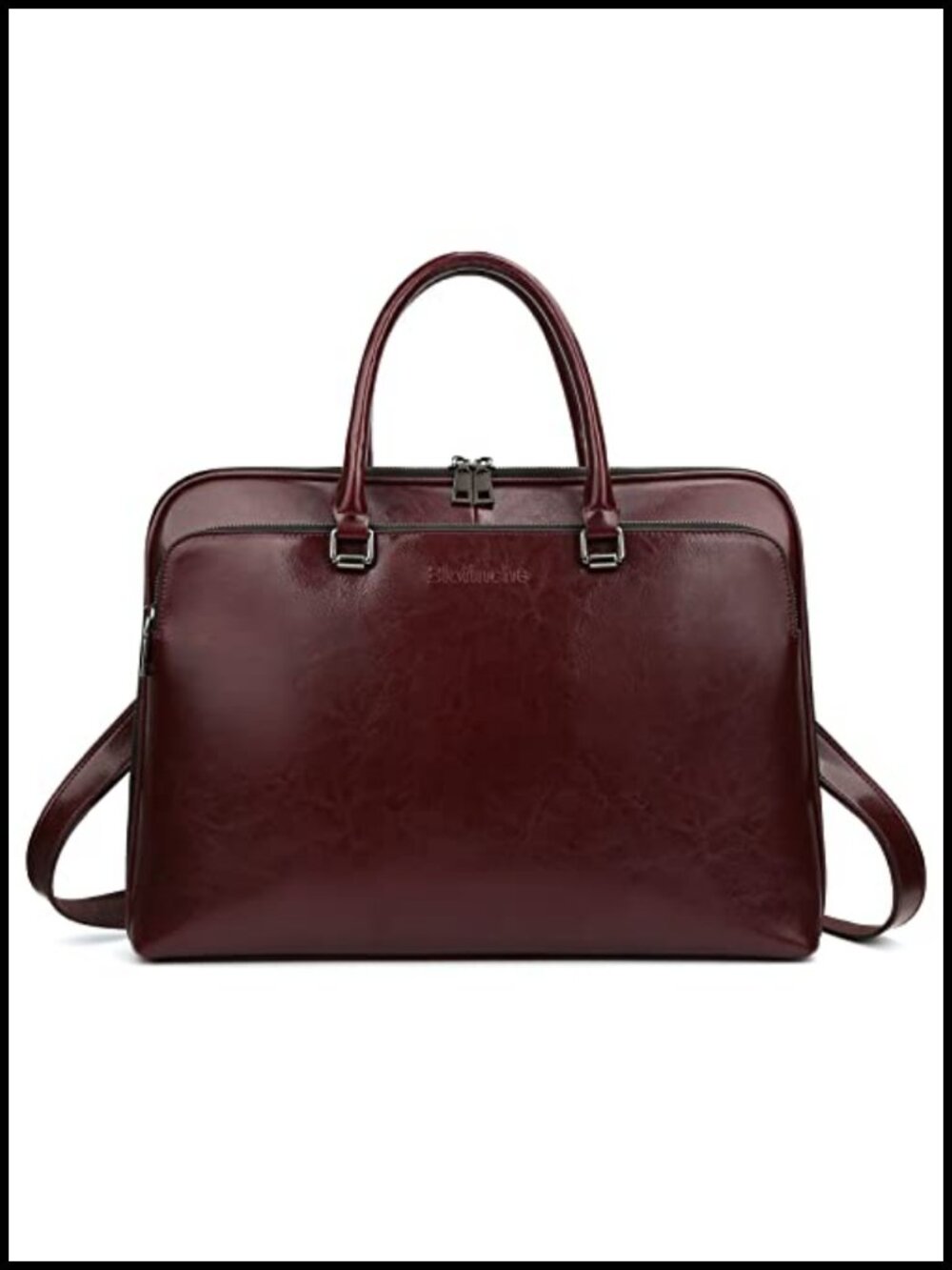 Genuine Leather Laptop Messenger Bag 13.3" Briefcase